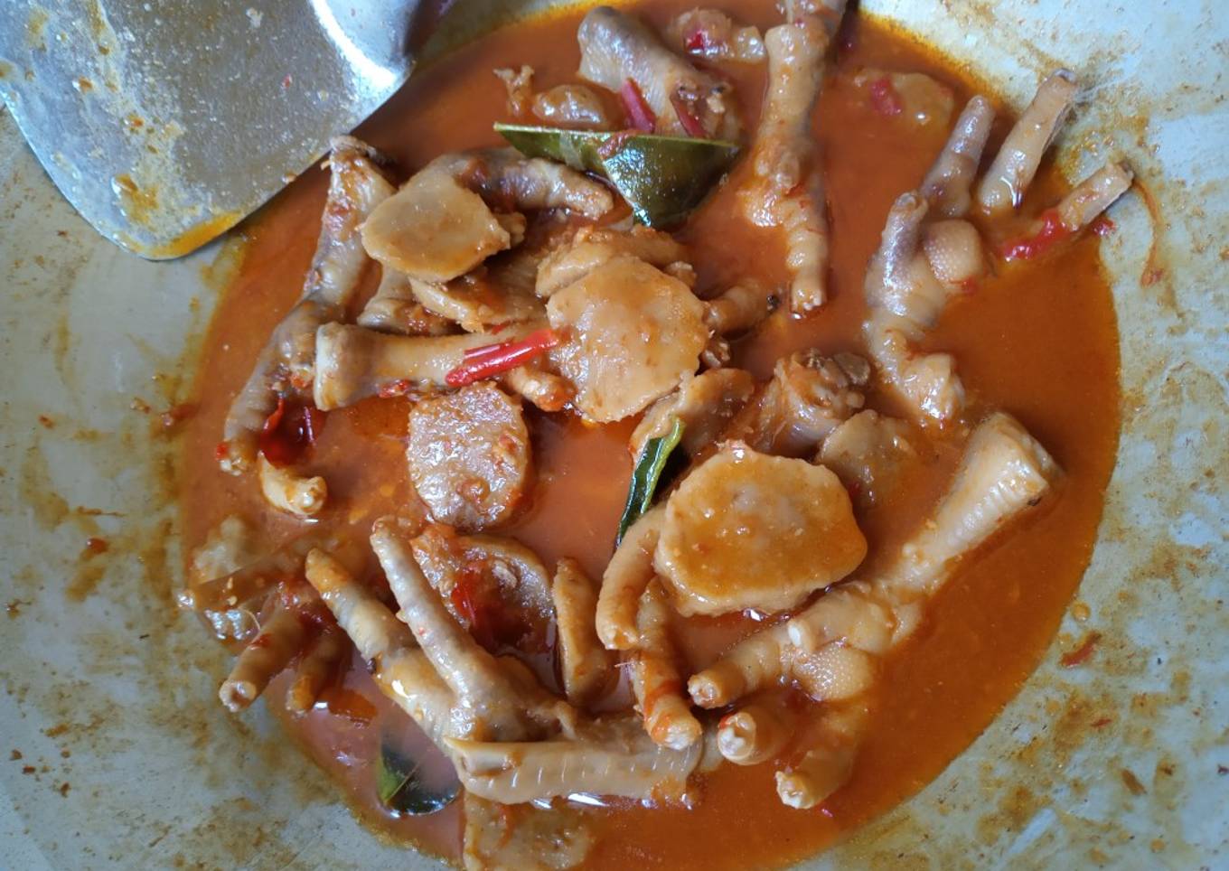 Ceker & baso bumbu merah