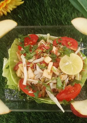 A picture of Apple and Cabbage salad.