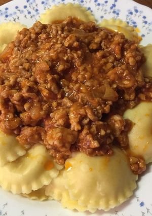 Foto principal de Girasoles de queso en salsa boloñesa