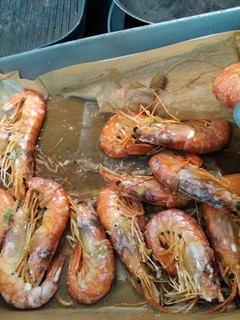 Una foto de Gambones al horno con ajo y whisky