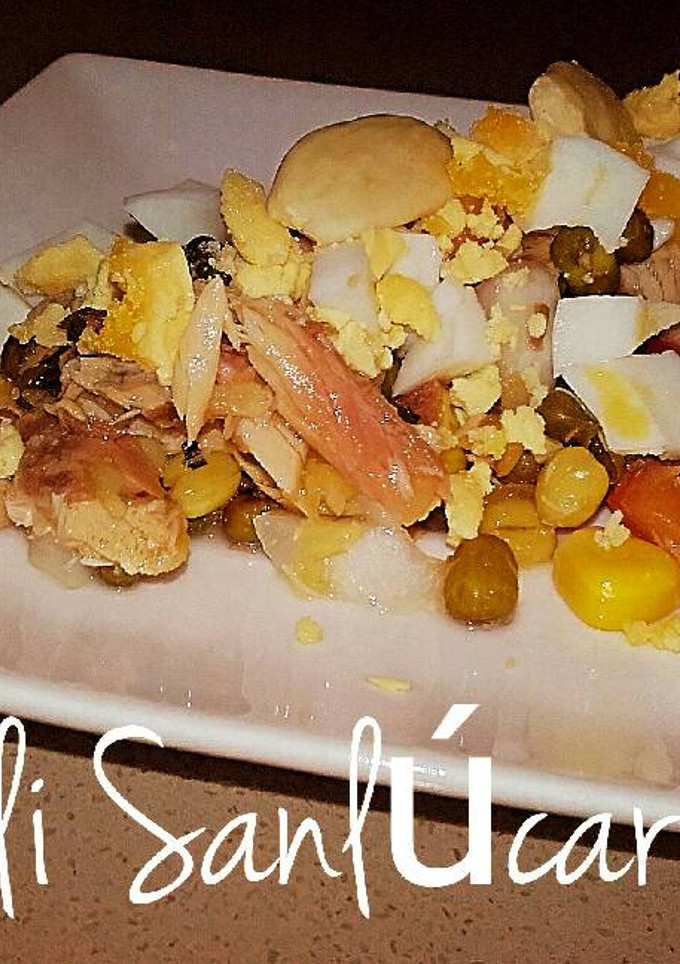 Una foto de Ensalada templada con semillas de soja
