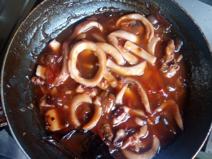 Langkah Mudah untuk Membuat Resep 105. Cumi saos tiram pedas manis yang Sempurna Anti Ribet, Sempurna