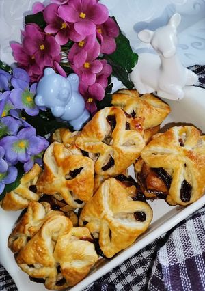 Zdjęcie przepisu Ciasteczka francuskie "Bananowe wiatraczki".
