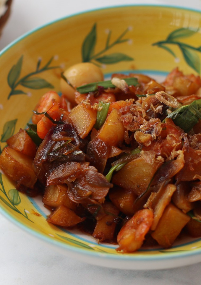 Foto resep Kentang Udang Puyuh Masak Kecap