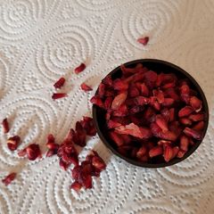 My Dehydrated Pomegranate Seeds A picture of My Dehydrated Pomegranate Seeds.