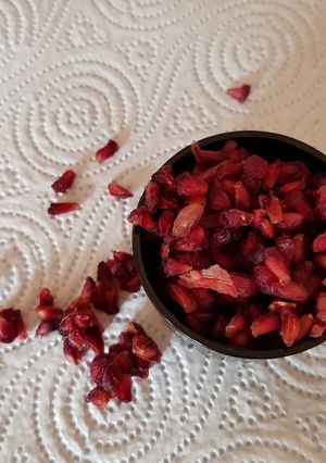 A picture of My Dehydrated Pomegranate Seeds.