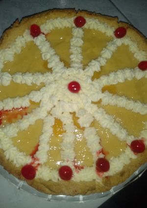 Una foto de Crema de durazno para tartas o tortas