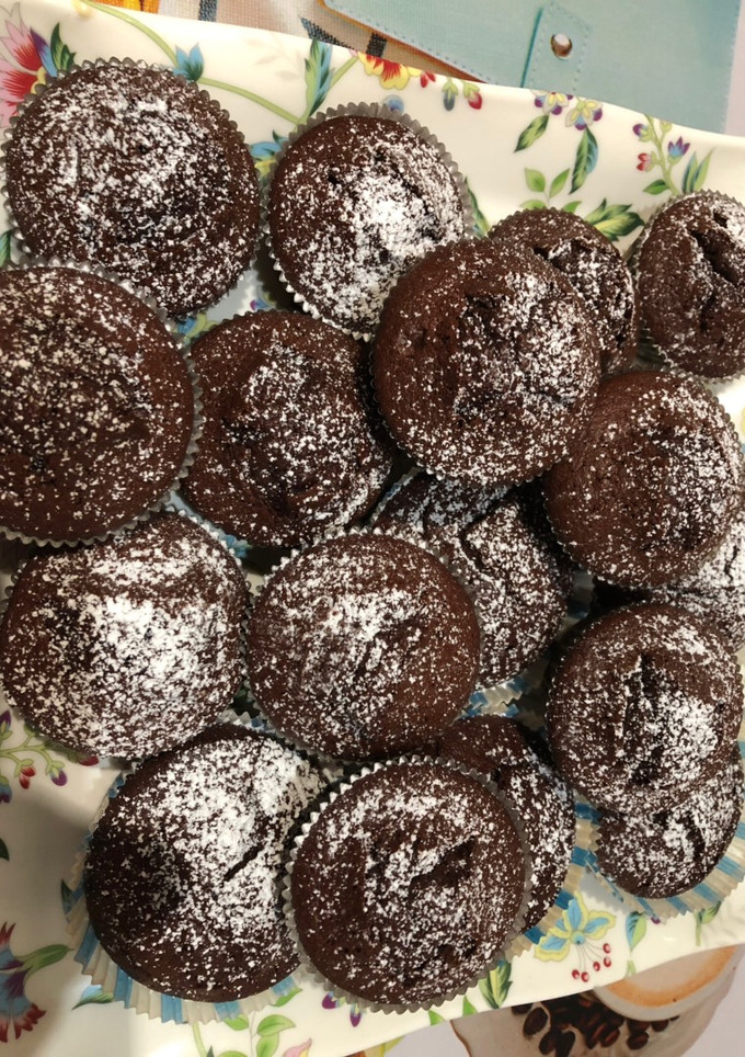 Una foto de Magdalenas de chocolate y naranja