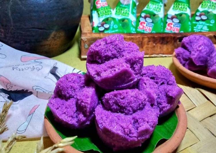 Resep Kue apem ubi ungu yang Lezat