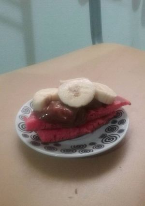 Una foto de Hot cake rosa de banana