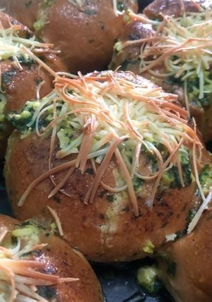 Foto resep 38. Korean Garlic Double Cheese Bread (with Burger Bun)