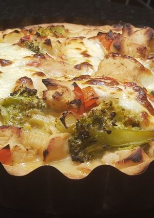Una foto de Tarta de Pollo y Brócoli