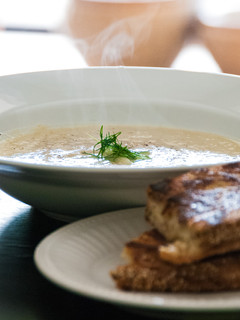 A picture of Celery Root and Leek Soup.
