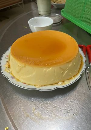 Hình của món Bánh flan không hấp không nướng.