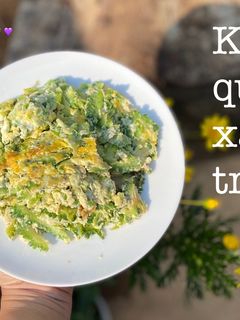 Hình của món Khổ qua xào trứng.
