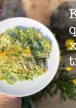 Hình của món Khổ qua xào trứng.