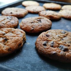 A picture of Chewy chocolate chip cookies.