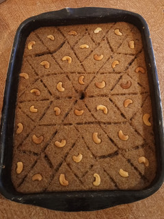 A picture of Baked Kibbeh with Ground Meat and Onions.