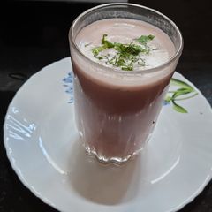 A picture of Coconut 🥥 milk sol kadhi(flavoured coconut 🥥 milk).