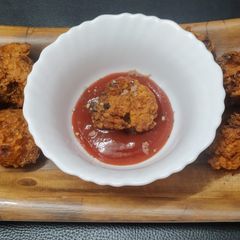 Prawn pakoda A picture of Prawn pakoda.