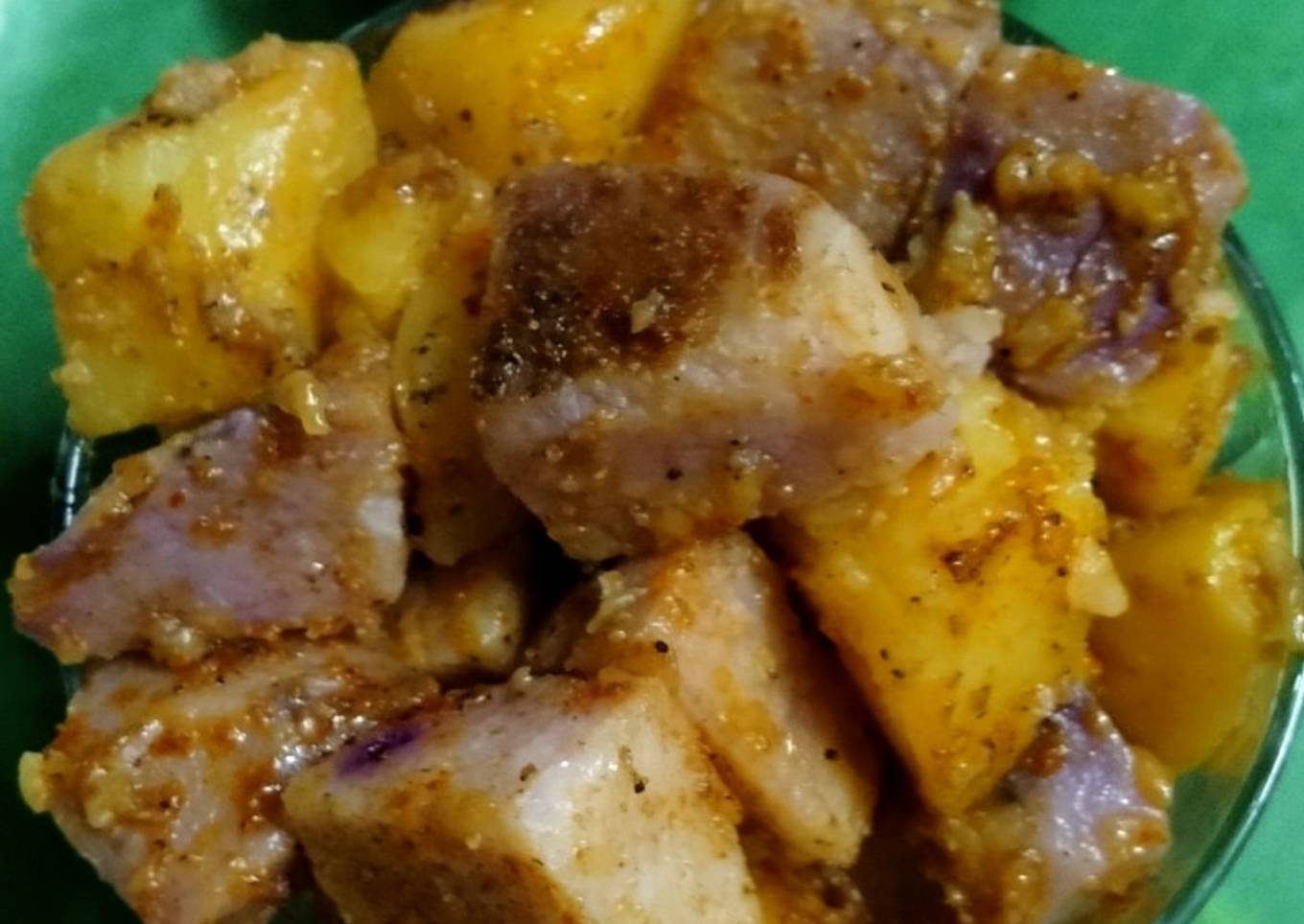 Chatpata purple yam and potato