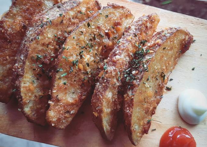 Bagaimana Membuat Potato Wedges Crunchy dan bisa di frozen 😍 yang Menggugah Selera