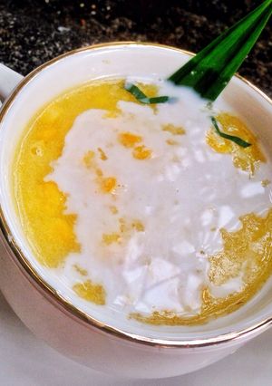 Foto resep Bubur jagung manis saus santan