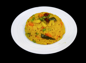 A picture of Broken Wheat Upma.