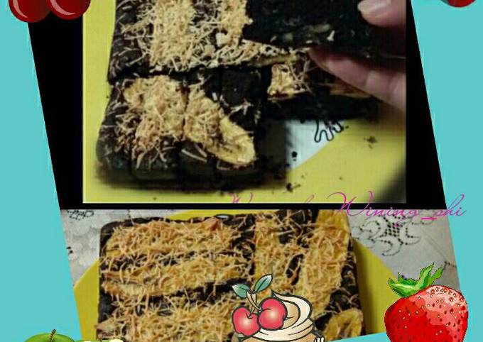 Brwonis pisang keju (cheese banana brownies) 😘