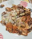 Champiñones con salsa pizza (Lékué)