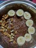 Oatmeal cream cocoa banana