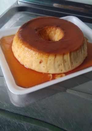 Una foto de Flan