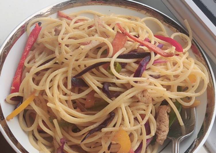 Step-by-Step Guide to Make Super Quick Homemade Chicken veggie show mien