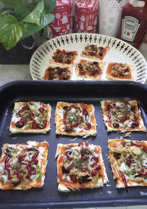 صورة لوصفة بيتزا بالتوست 🍕
