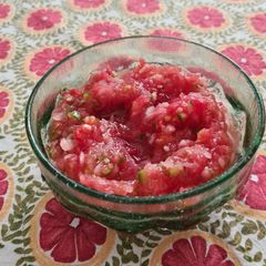 A picture of Grated red salsa.