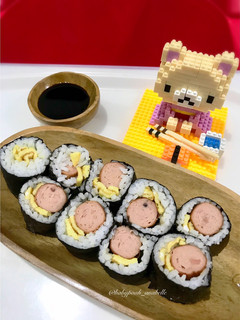 Foto resep Sushi Sosis Telur (MPASI 1Y+) Plus Tips Tanpa Sushi Mat