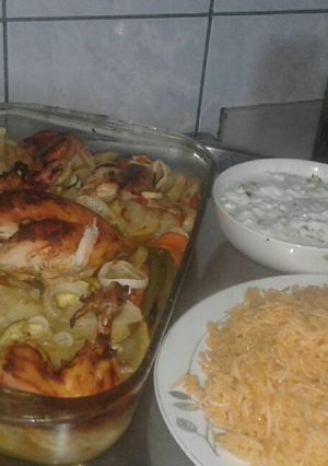 صورة لوصفة صينية دجاج وبطاطا بالفرن