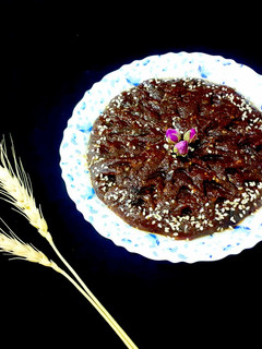 عکسی از دستور حلوا خرما ارده به یاد پدران آسمانی 🖤 (بدون شکر با شیره خرما)