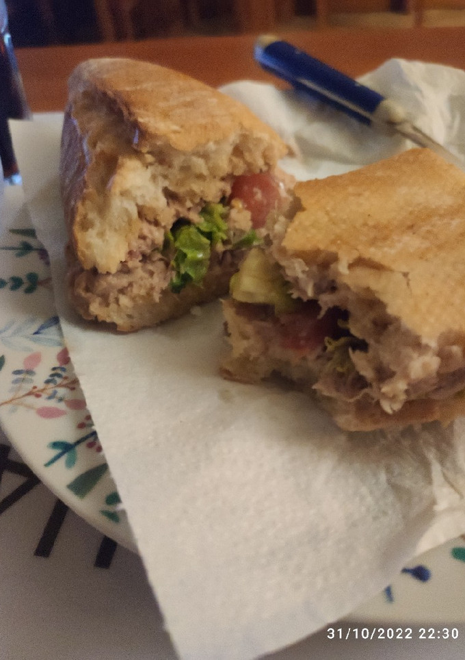 Una foto de Bocadillo vegetal