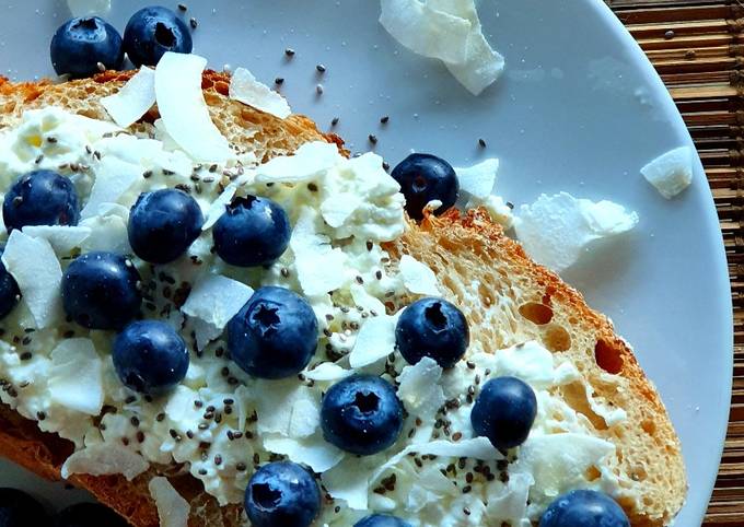Step-by-Step Guide to Prepare Speedy Blueberries toast 💜