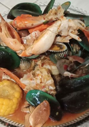 Foto resep Kepiting& kerang saos padang