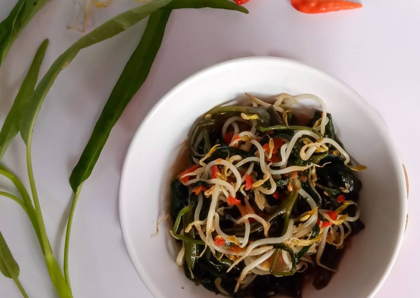 Bayam terong goreng