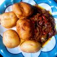 Patheera with onion sauce