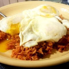 Kimchi Rice with Fried Eggs A picture of Kimchi Rice with Fried Eggs.