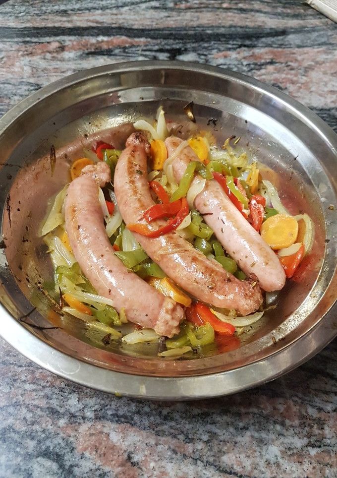 Una foto de Salchichas al horno