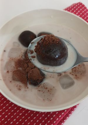 Foto resep Es Susu Bola Bola Ketan Cokelat