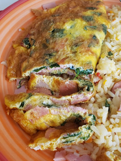 Una foto de Omelette, jamón/ espinaca