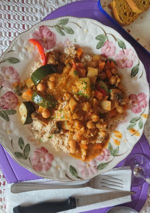 Une photo de Curry ananas vegan