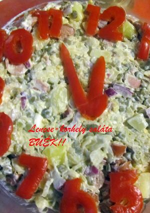Korhely-lencsesaláta recept fotója