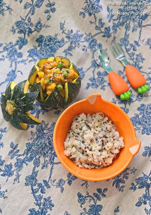 Hình của món Cơm trộn Quinoa và Bò Hầm Táo và Bí đỏ.
